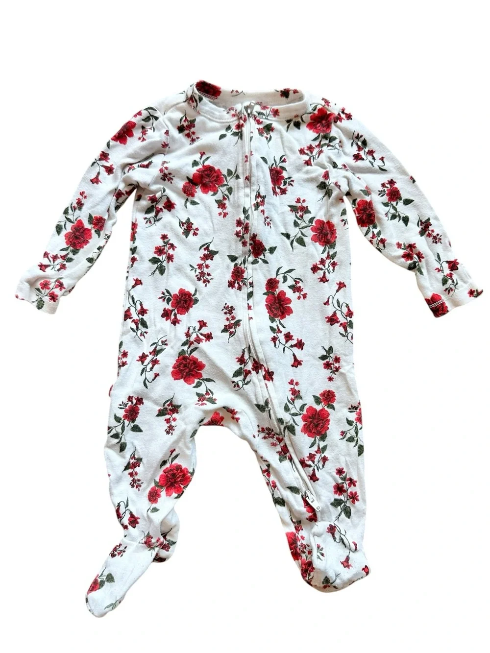 Old Navy lot of 4 footed two way zip closure sleeper footed pajamas 3-6 Months